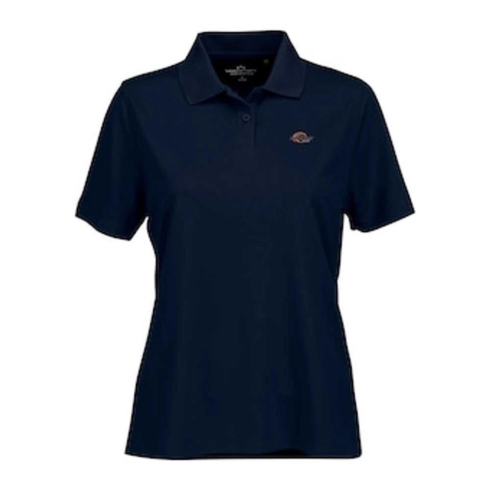 Women's Navy Pepperdine Waves Vansport Omega Plus Size Tech Polo