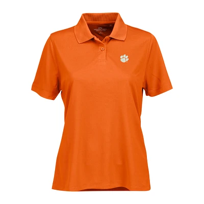 Women's Orange Clemson Tigers Vansport Omega Plus Tech Polo