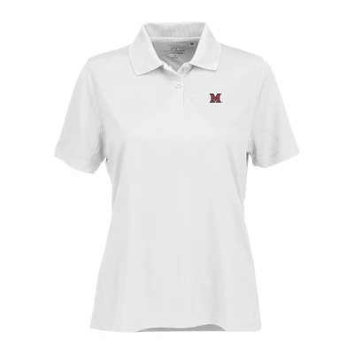 Women's White Miami University RedHawks Vansport Omega Plus Tech Polo