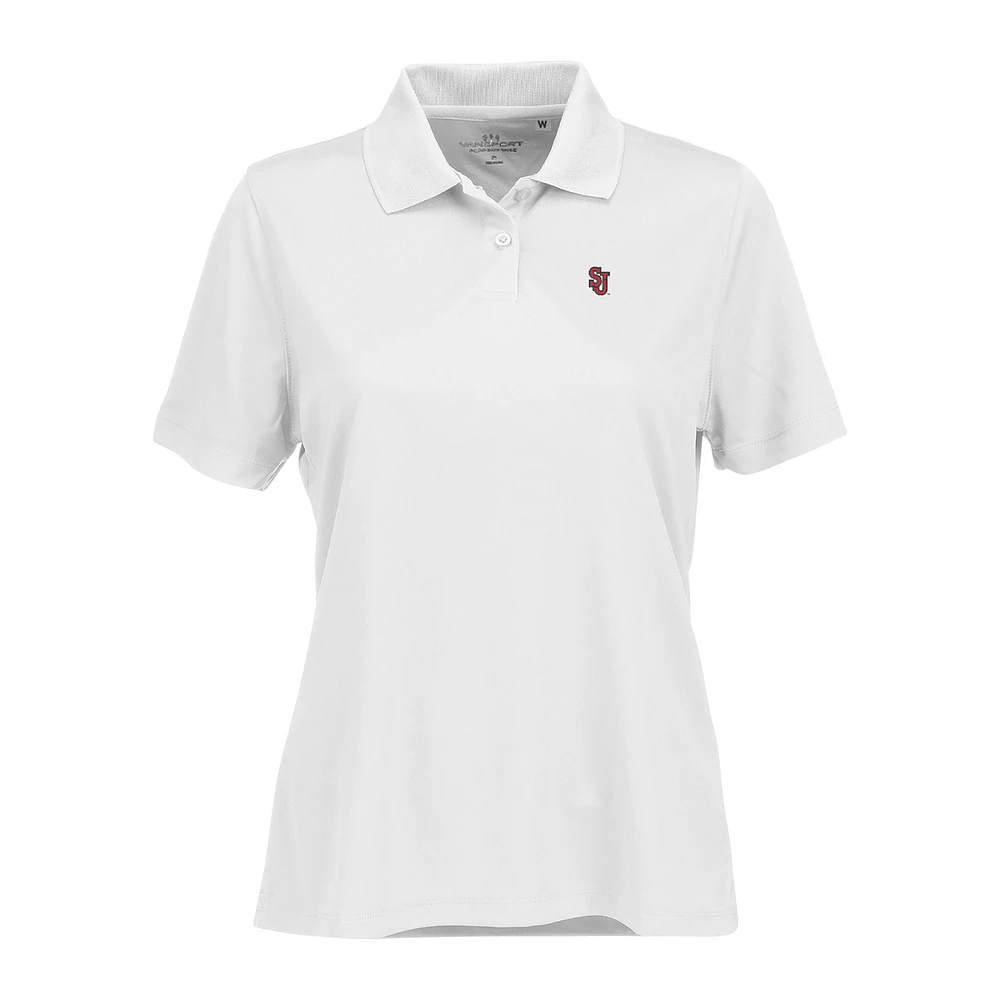 Women's White St. John's Red Storm Vansport Omega Plus Tech Polo