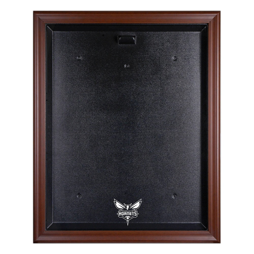 Charlotte Hornets Brown Framed Team Logo Jersey Display Case