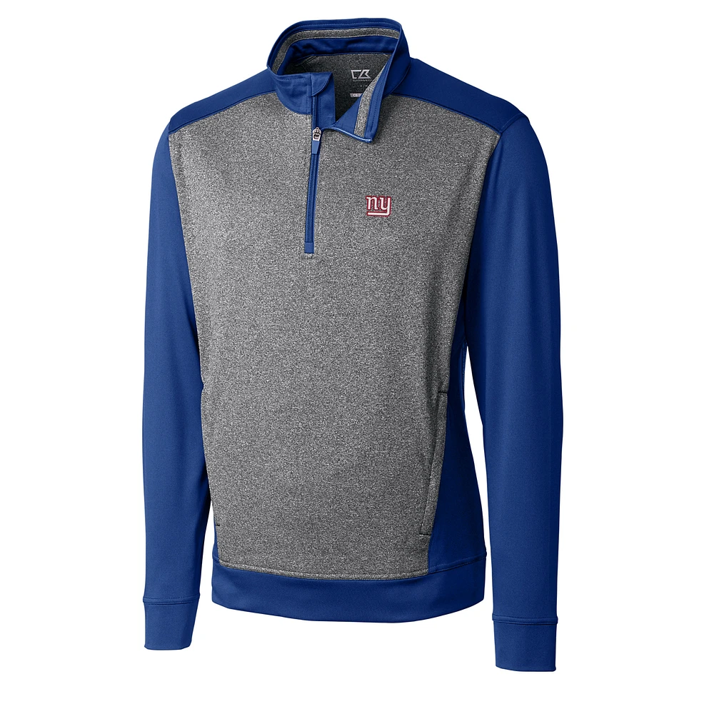 Men's Cutter & Buck Blue/Gray New York Giants Big & Tall Replay Pullover Jacket