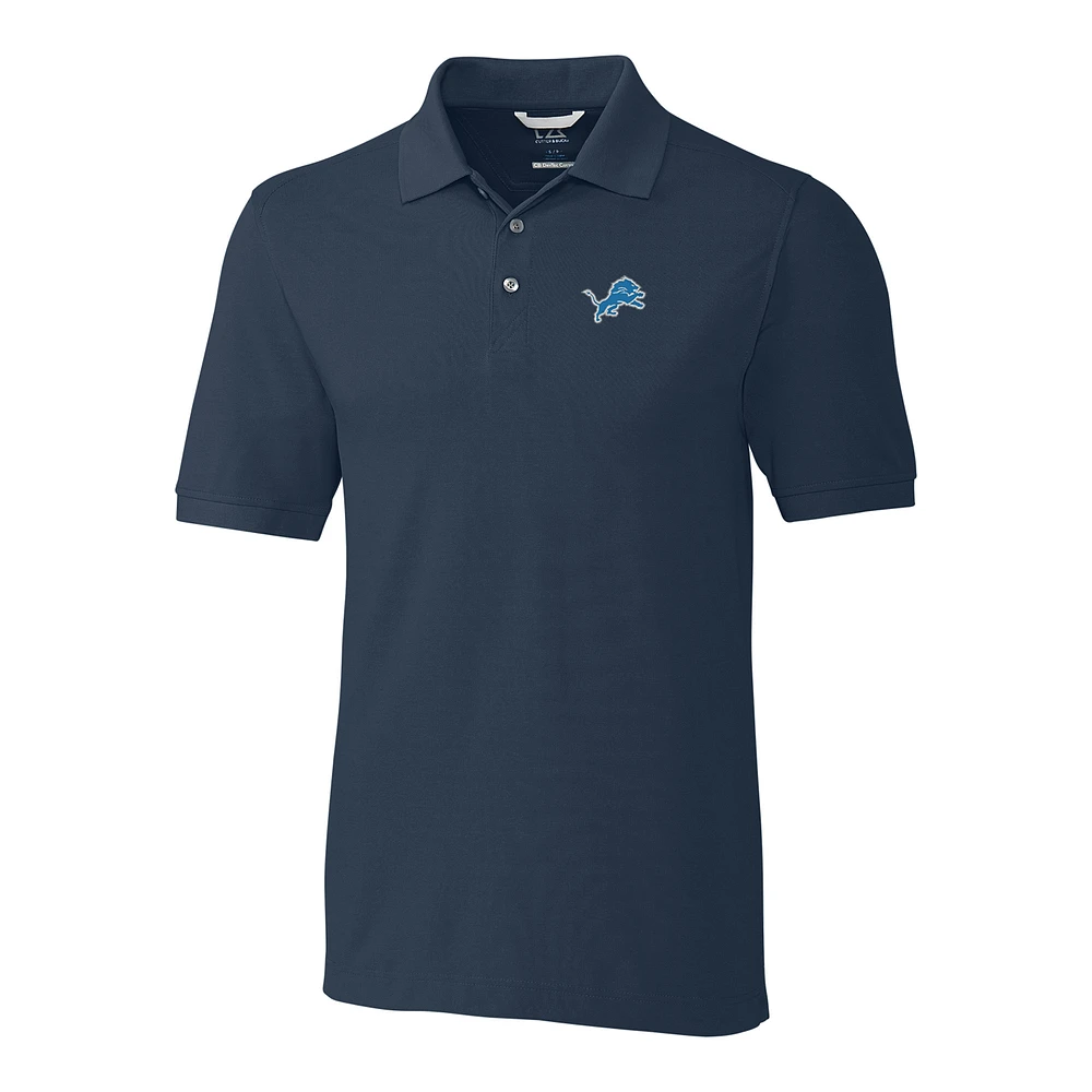 Men's Cutter & Buck Navy Detroit Lions Big Tall Advantage Polo