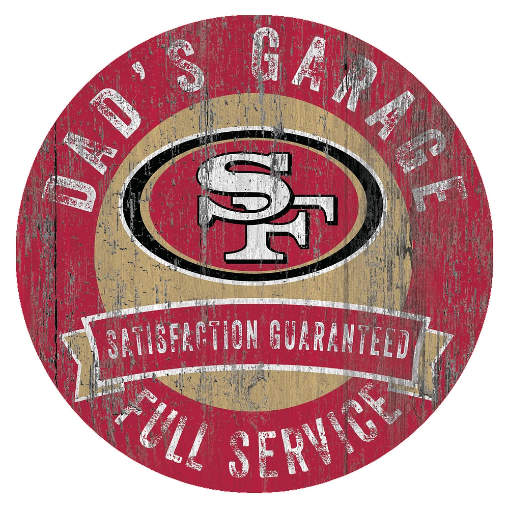 San Francisco 49ers 12" x 12" Dad's Garage Sign