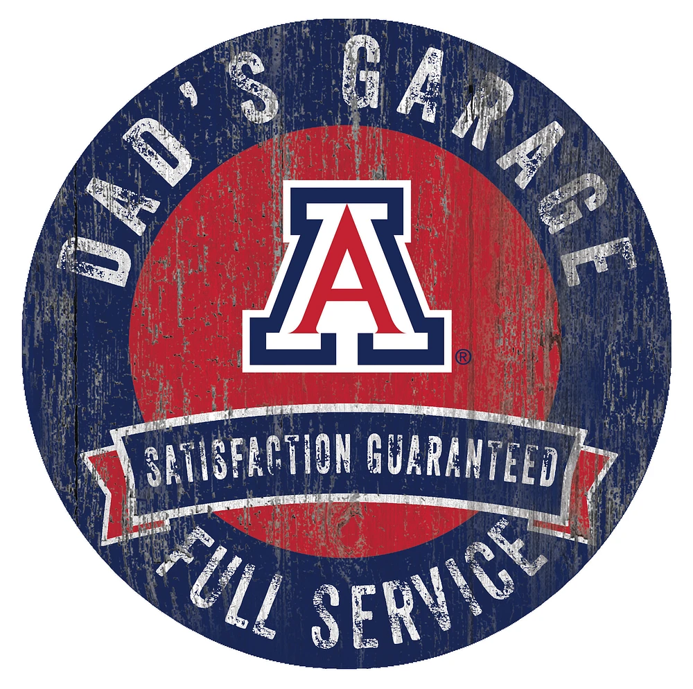 Arizona Wildcats 12" x 12" Dad's Garage Sign