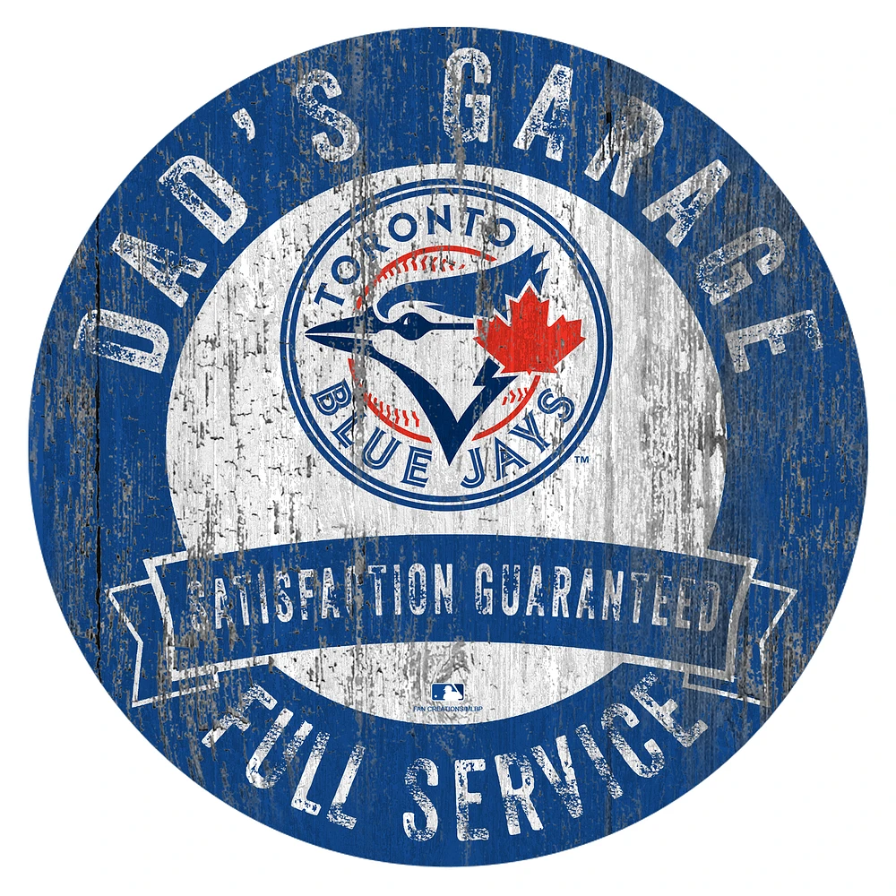 Toronto Blue Jays 12" x 12" Dad's Garage Sign