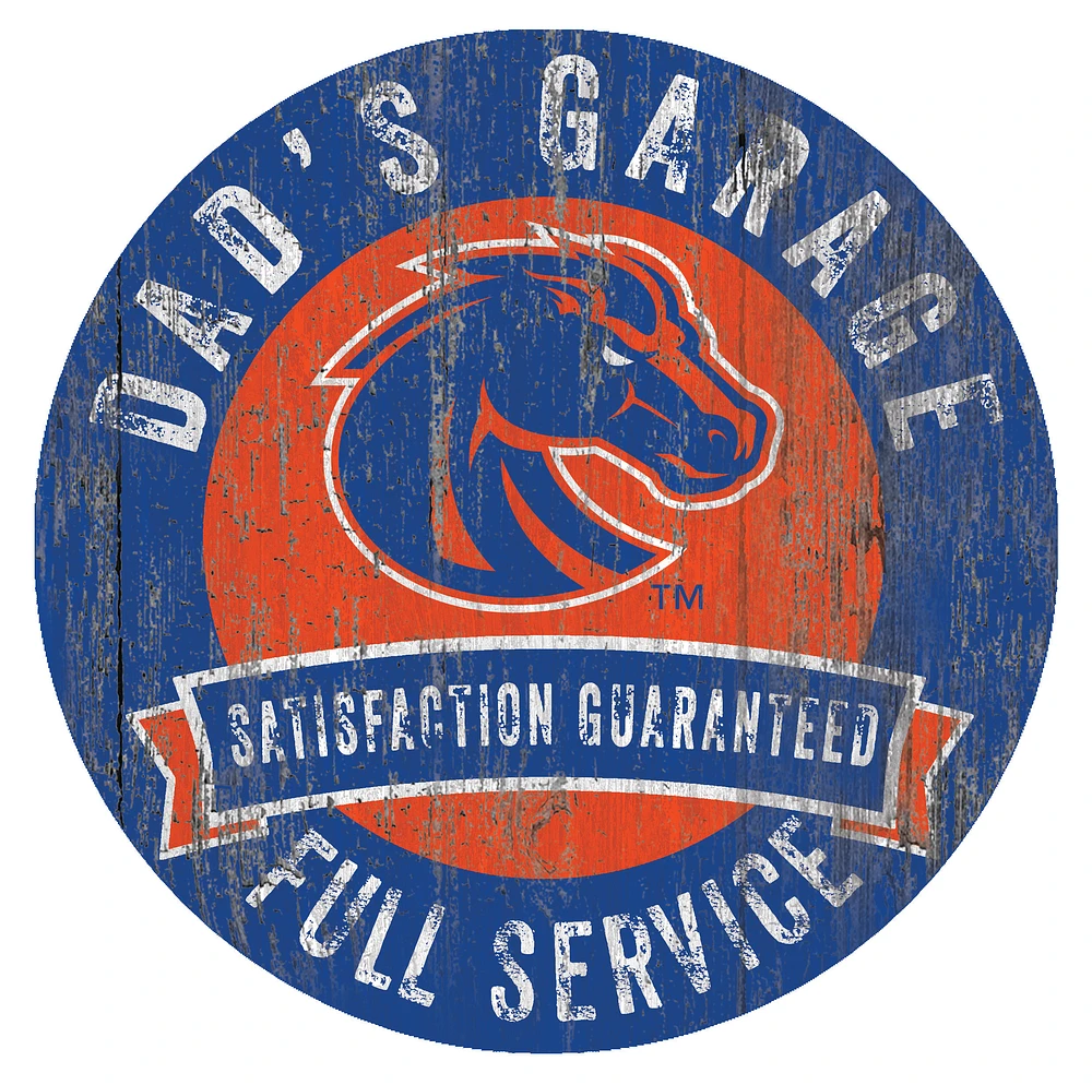 Boise State Broncos 12" x 12" Dad's Garage Sign