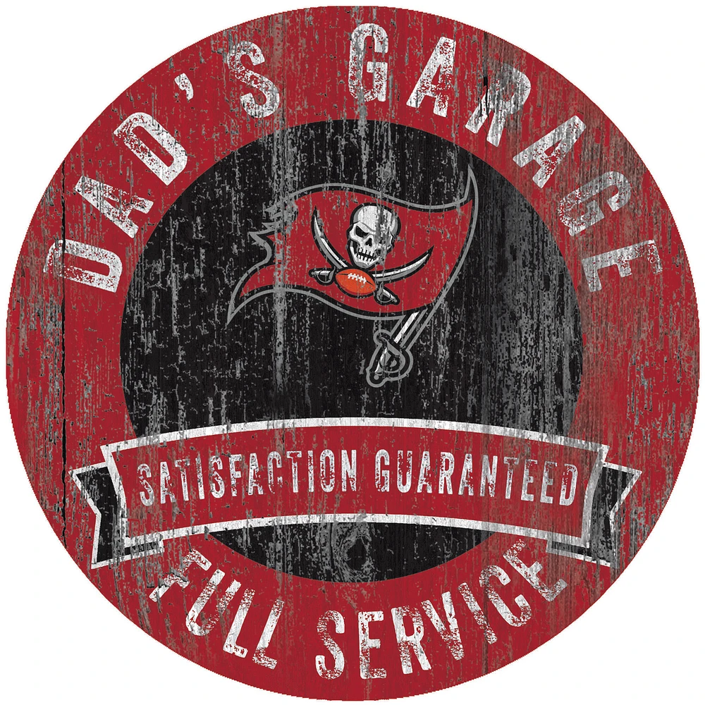 Tampa Bay Buccaneers 12" x 12" Dad's Garage Sign