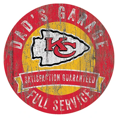 Kansas City Chiefs 12" x 12" Dad's Garage Sign