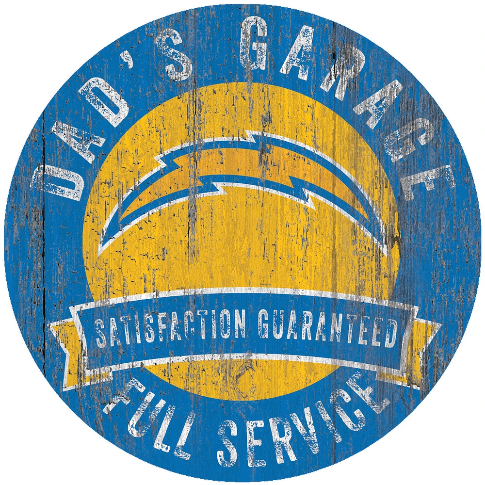 Los Angeles Chargers 12" x 12" Dad's Garage Sign