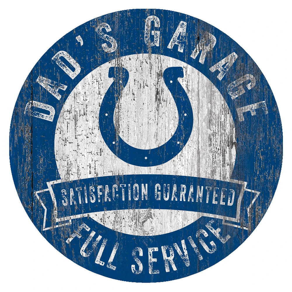 Indianapolis Colts 12" x 12" Dad's Garage Sign