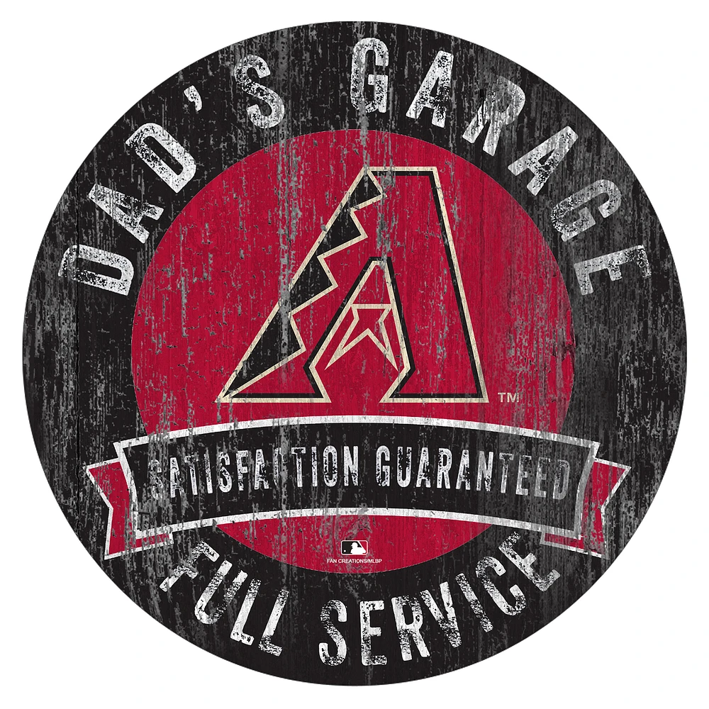 Arizona Diamondbacks 12" x 12" Dad's Garage Sign
