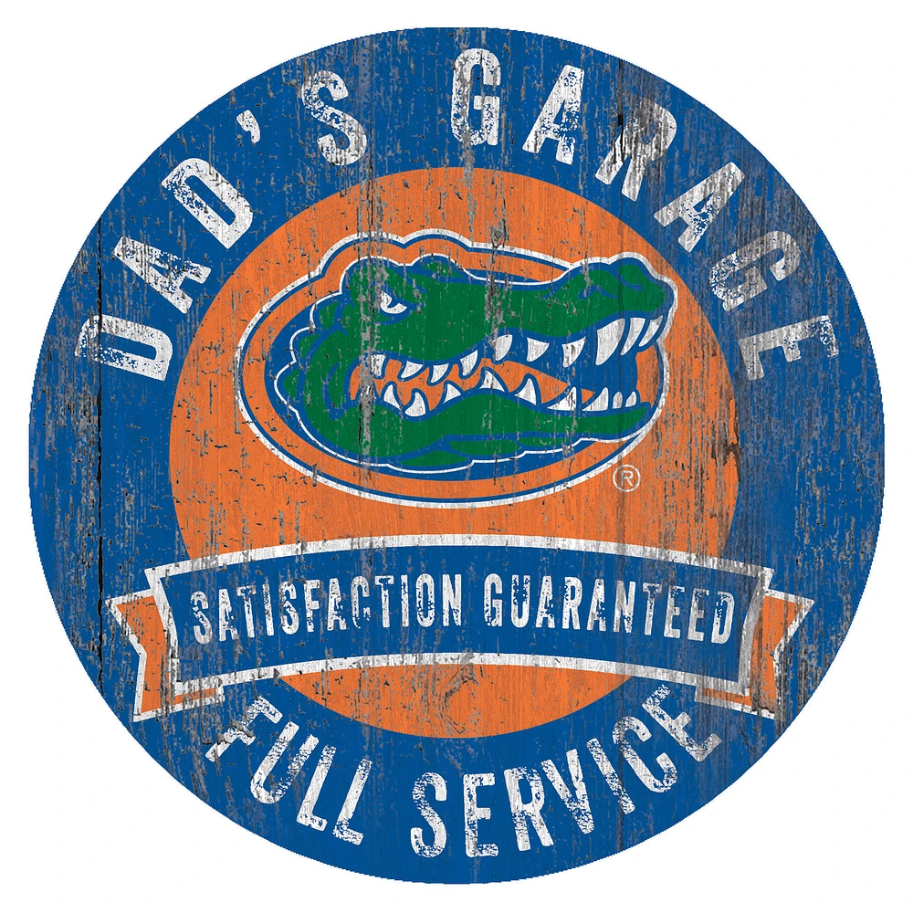 Florida Gators 12" x 12" Dad's Garage Sign