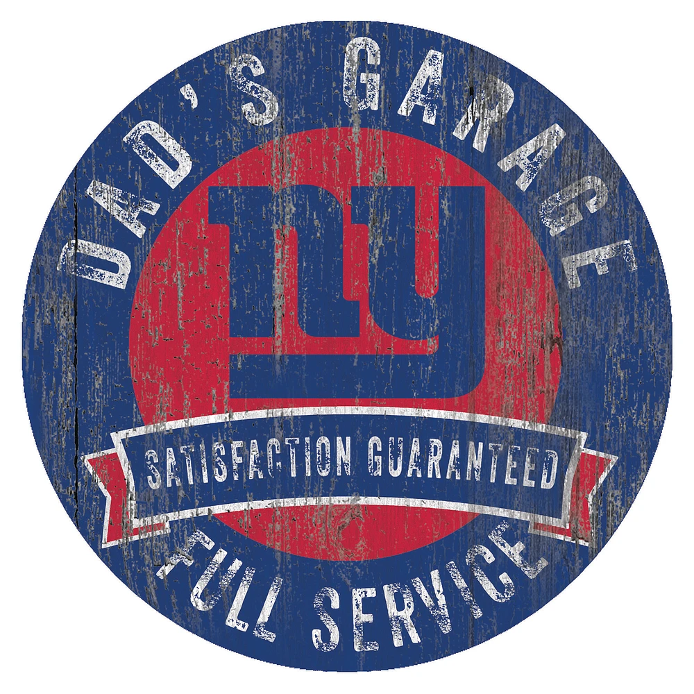 New York Giants 12" x 12" Dad's Garage Sign