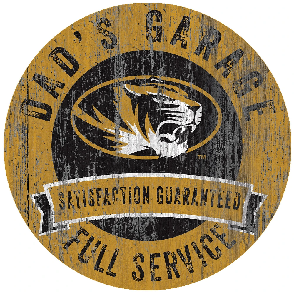 Missouri Tigers 12" x 12" Dad's Garage Sign