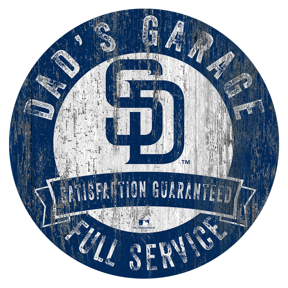 San Diego Padres 12" x 12" Dad's Garage Sign