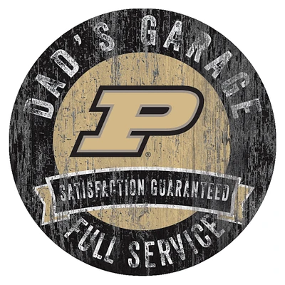 Purdue Boilermakers 12" x 12" Dad's Garage Sign