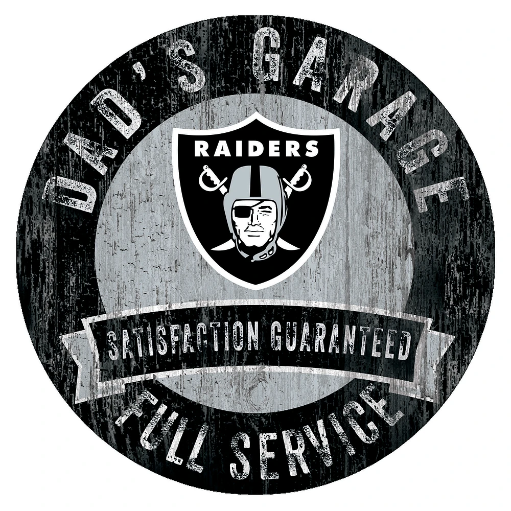 Las Vegas Raiders 12" x 12" Dad's Garage Sign