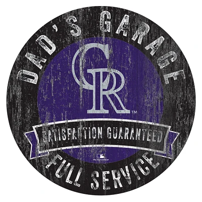 Colorado Rockies 12" x 12" Dad's Garage Sign