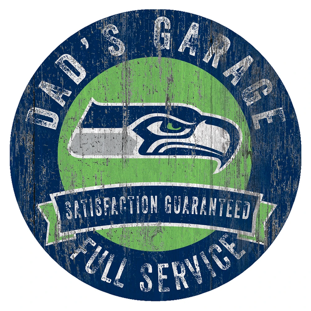 Seattle Seahawks 12" x 12" Dad's Garage Sign
