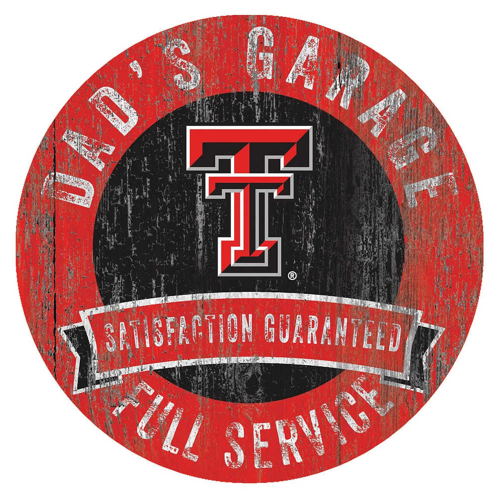 Texas Tech Red Raiders 12" x 12" Dad's Garage Sign