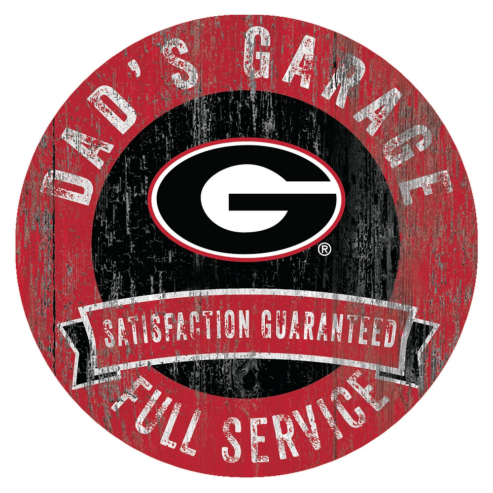 Georgia Bulldogs 12" x 12" Dad's Garage Sign