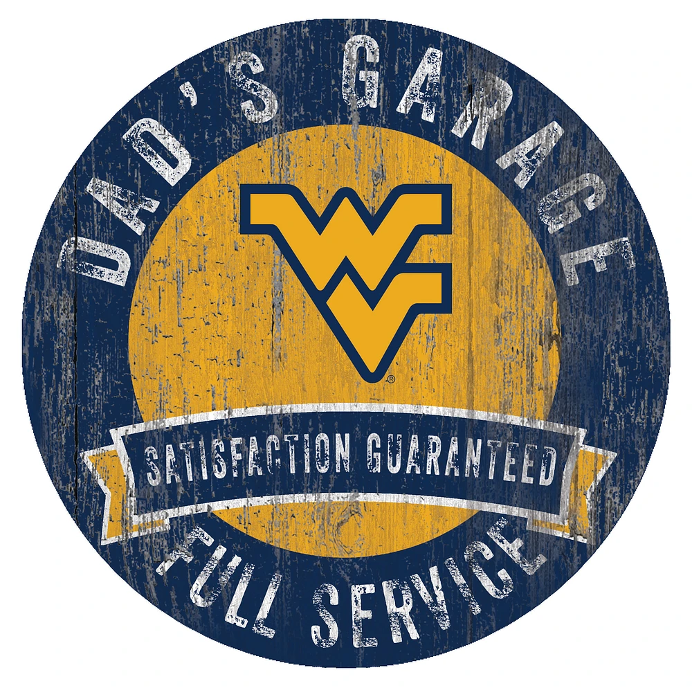 West Virginia Mountaineers 12" x 12" Dad's Garage Sign