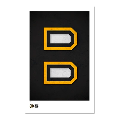 Boston Bruins 11" x 17" Minimalist Art Poster