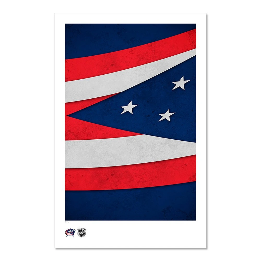 Columbus Blue Jackets 11" x 17" Minimalist Art Poster