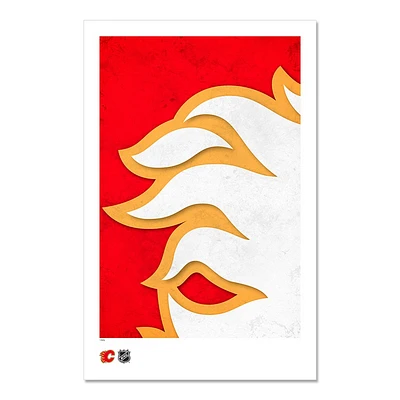 Calgary Flames 11" x 17" Minimalist Art Poster