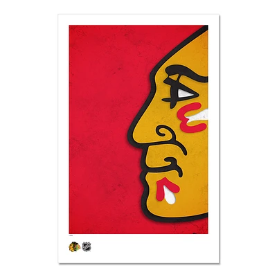 Chicago Blackhawks 11" x 17" Minimalist Art Poster