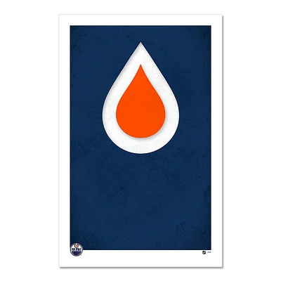 Edmonton Oilers 11" x 17" Minimalist Art Poster