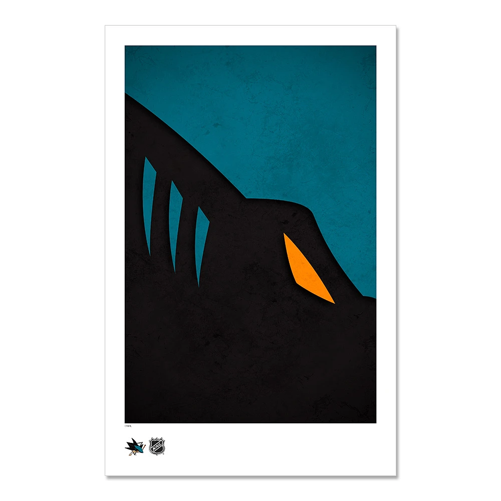 San Jose Sharks 11" x 17" Minimalist Art Poster