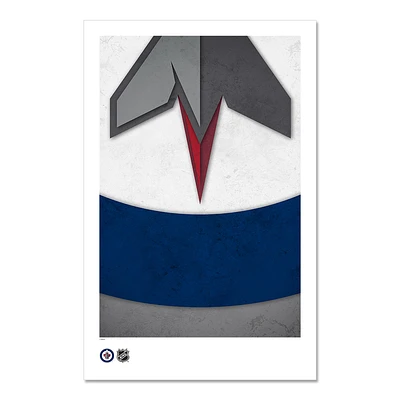Winnipeg Jets 11" x 17" Minimalist Art Poster