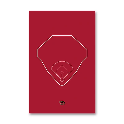 Arizona Diamondbacks Chase Field 11" x 17" Ballpark Outline Art Poster