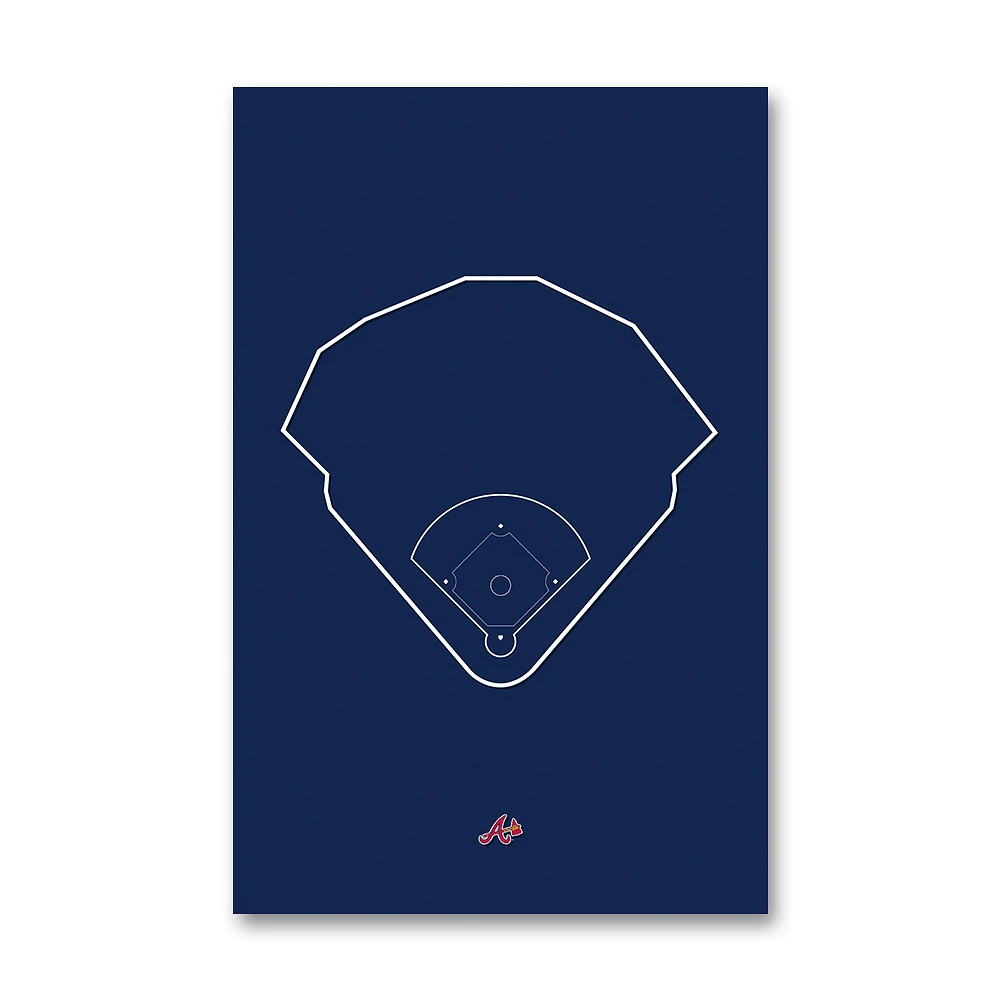 Atlanta Braves SunTrust Park 11" x 17" Ballpark Outline Art Poster