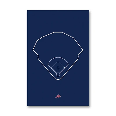 Atlanta Braves SunTrust Park 11" x 17" Ballpark Outline Art Poster