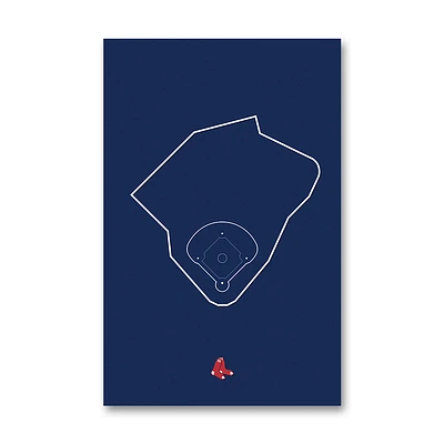 Boston Red Sox Fenway Park 11" x 17" Ballpark Outline Art Poster