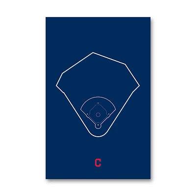 Cleveland Indians Progressive Field 11" x 17" Ballpark Outline Art Poster