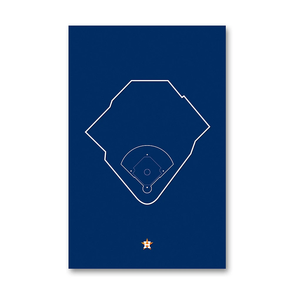 Houston Astros Minute Maid Park 11" x 17" Ballpark Outline Art Poster