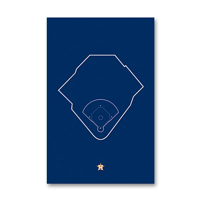 Houston Astros Minute Maid Park 11" x 17" Ballpark Outline Art Poster