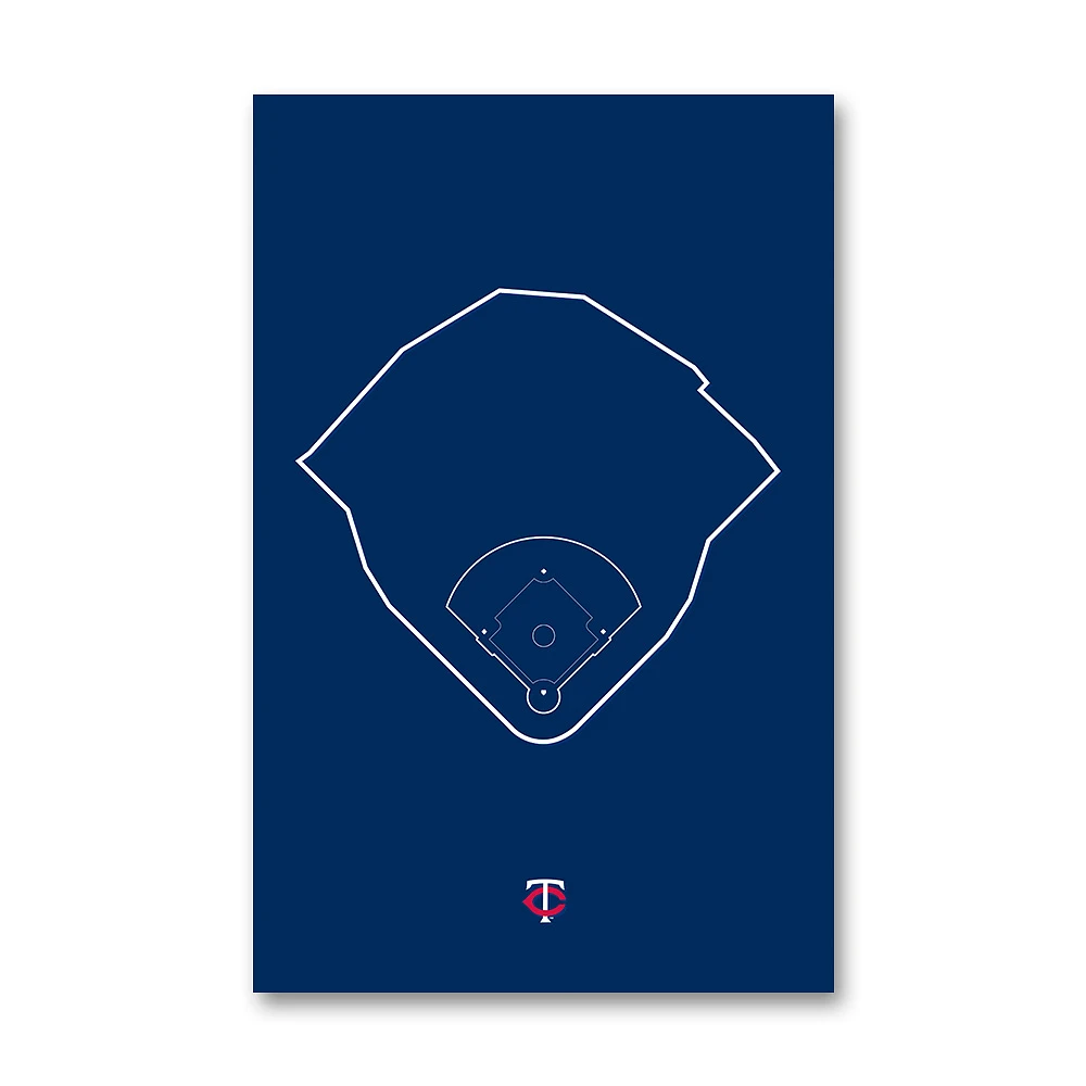 Minnesota Twins Target Field 11" x 17" Ballpark Outline Art Poster