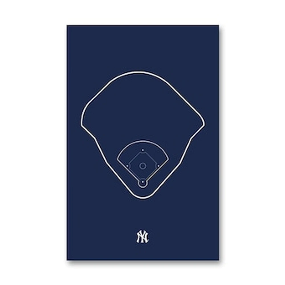 New York Yankees Yankee Stadium 11" x 17" Ballpark Outline Art Poster