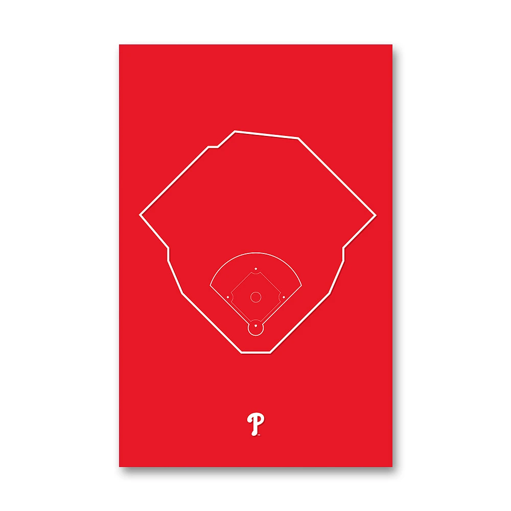 Philadelphia Phillies Citizens Bank Park 11" x 17" Ballpark Outline Art Poster