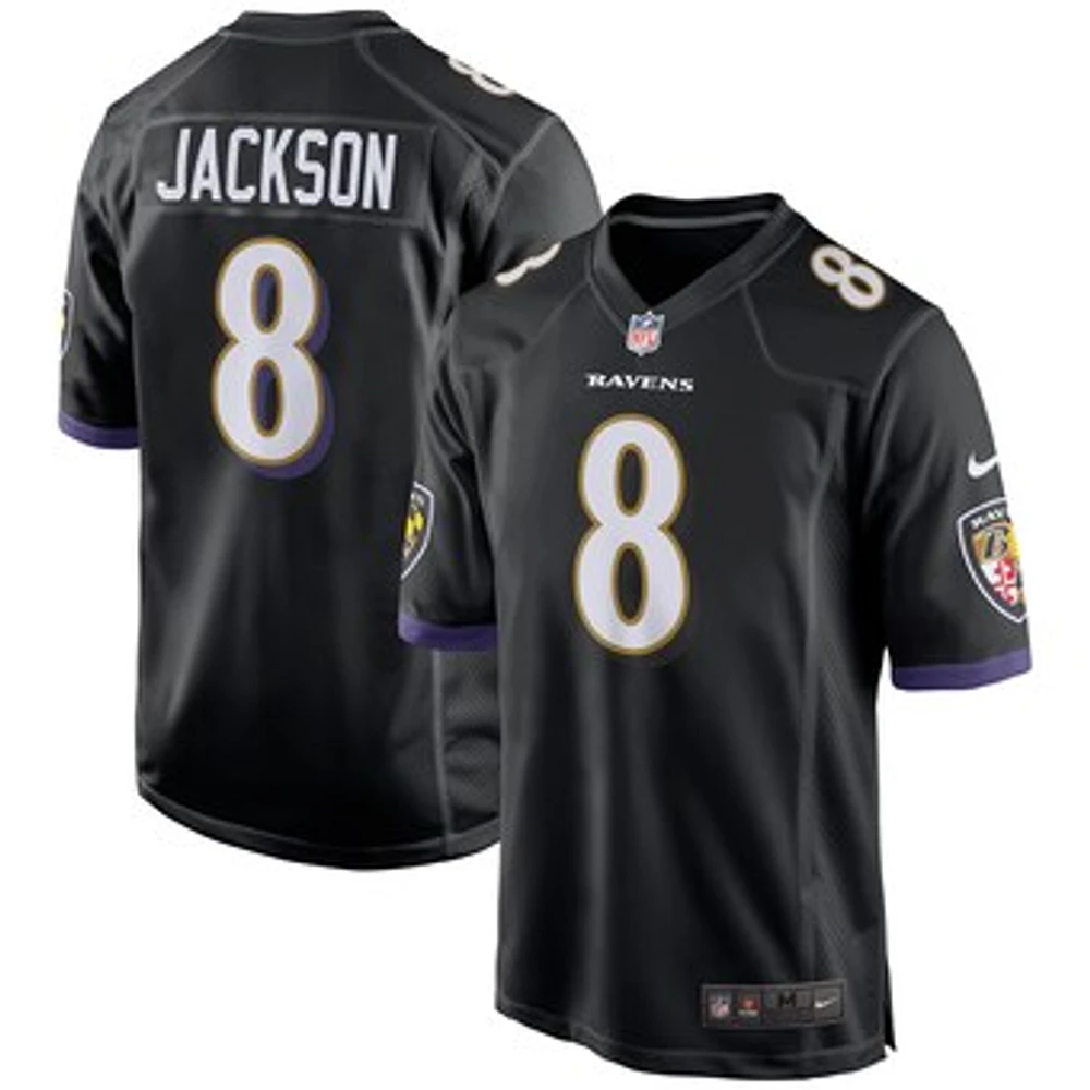 Men's Nike Lamar Jackson Black Baltimore Ravens Alternate Game Jersey