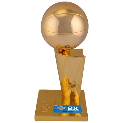 New York Knicks 2-Time NBA Finals Champions 12" Replica Larry O'Brien Trophy with Sublimated Plate
