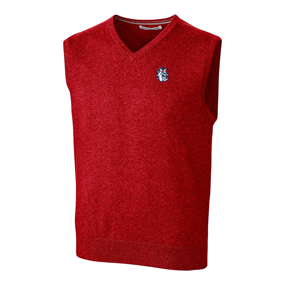 Men's Cutter & Buck Red Fresno State Bulldogs Lakemont Vault Logo Vest