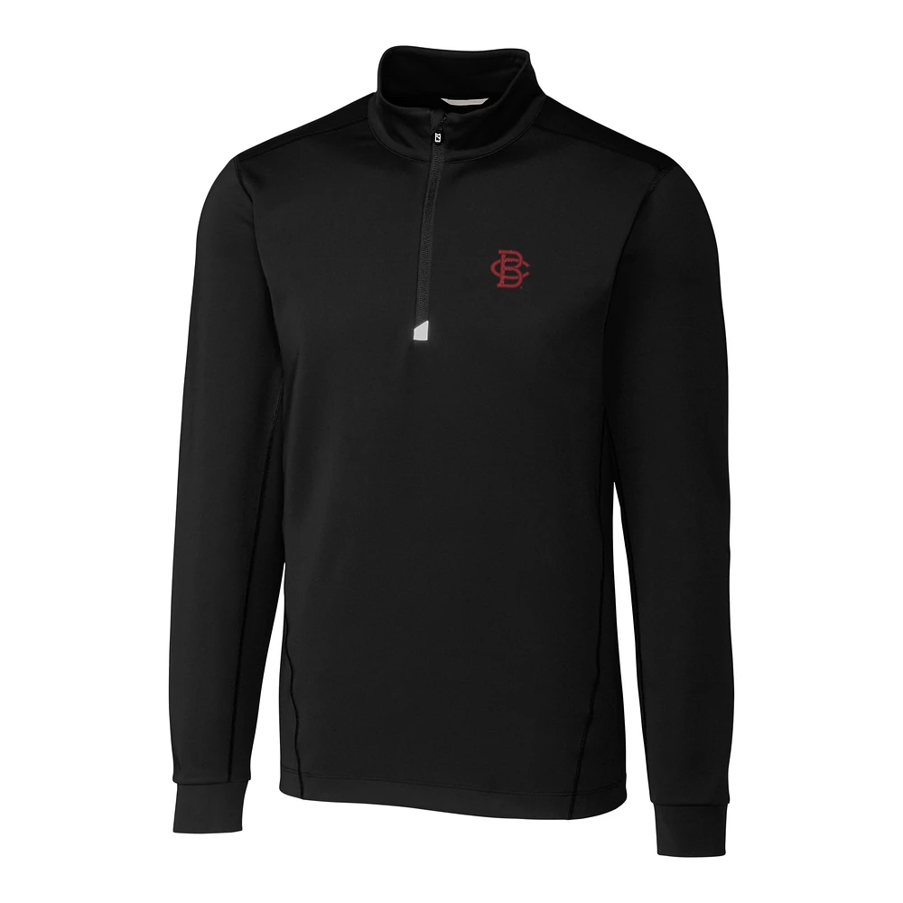Men's Cutter & Buck Black Boston College Eagles Traverse Vault Logo Half-Zip Jacket