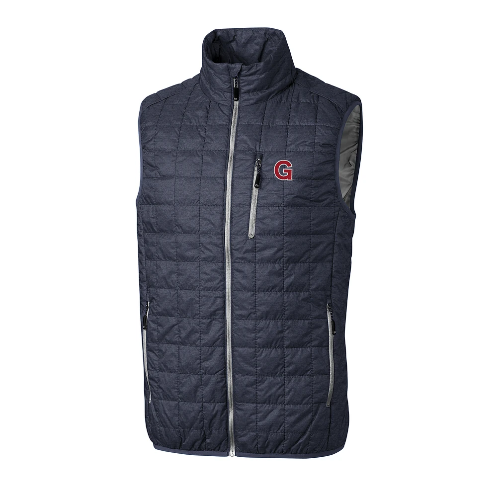 Men's Cutter & Buck Anthracite Gonzaga Bulldogs Rainier Vault Logo Vest