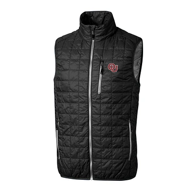 Men's Cutter & Buck Black Oklahoma Sooners Rainier Vault Logo Vest